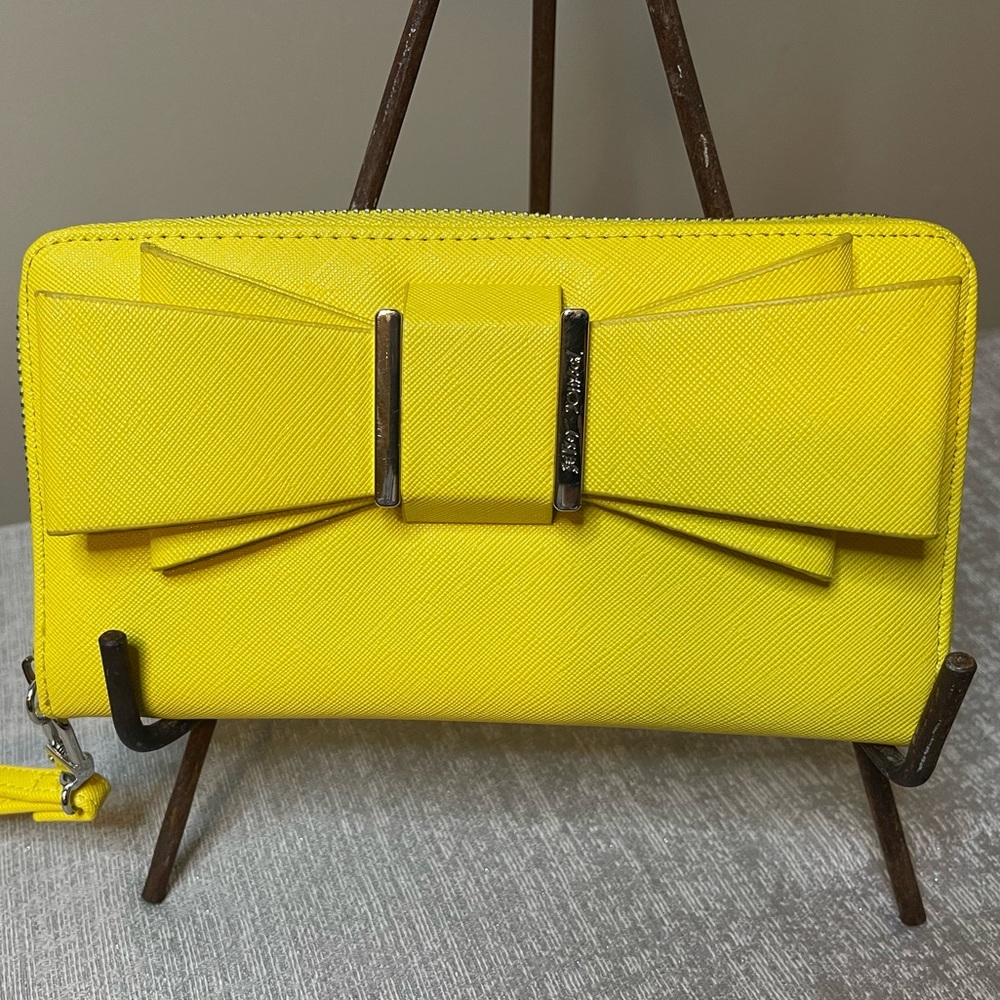 Betsey Johnson Yellow Bow Clutch